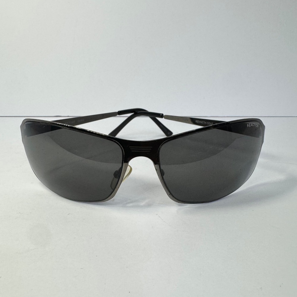 Kenneth Cole Reaction Men's Sunglasses Gunmetal Wrap KC1147 006A Dark Grey Lens